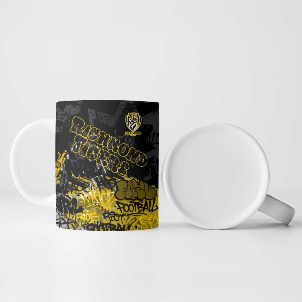 Richmond Tigers Ceramic Mug Urban Graffiti Street Art - Bold Abstract Spray Paint