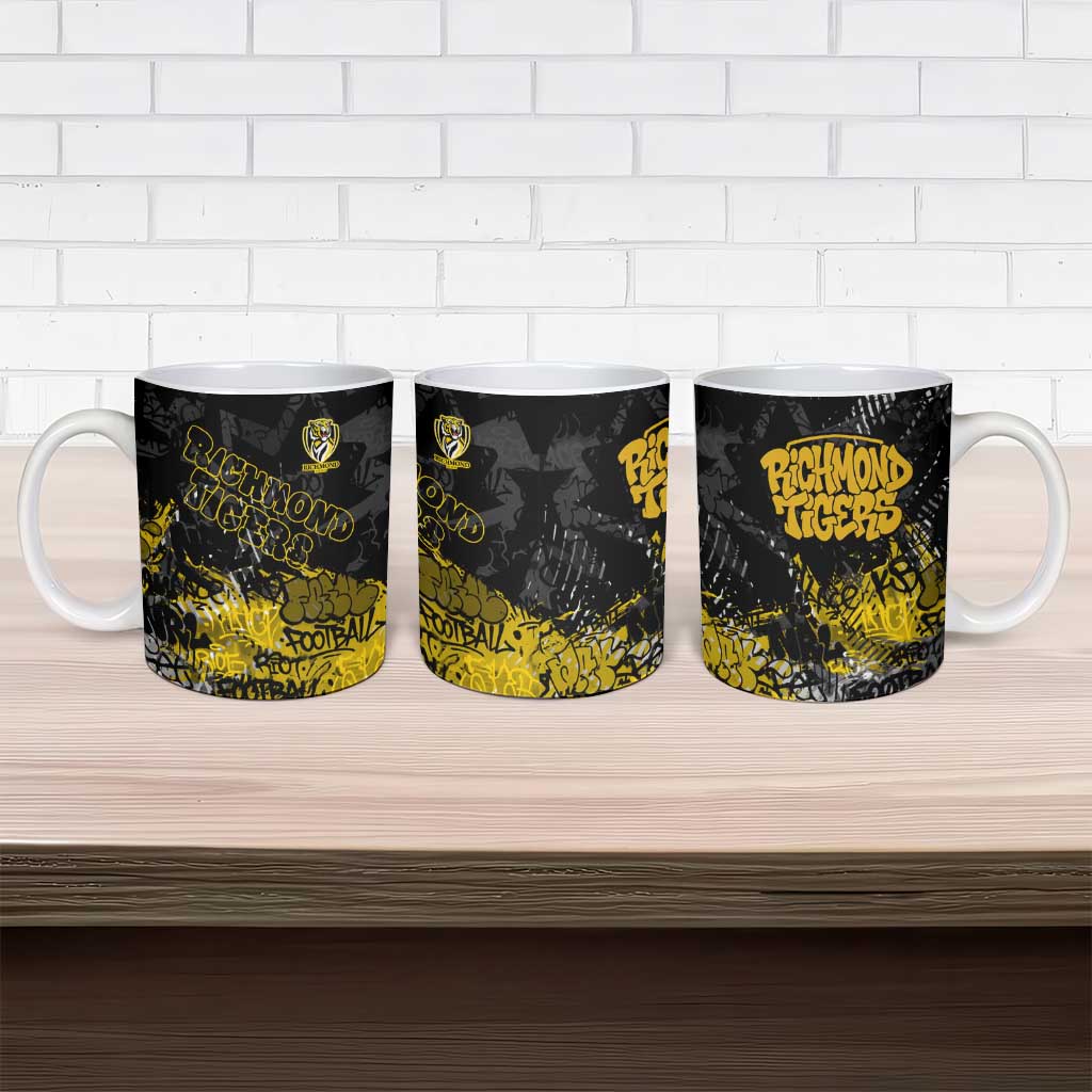 Richmond Tigers Ceramic Mug Urban Graffiti Street Art - Bold Abstract Spray Paint