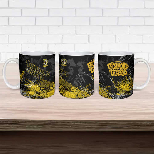 Richmond Tigers Ceramic Mug Urban Graffiti Street Art - Bold Abstract Spray Paint