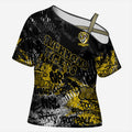 Richmond Tigers Cross Shoulder Shirt Urban Graffiti Street Art - Bold Abstract Spray Paint