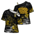Richmond Tigers Cross Shoulder Shirt Urban Graffiti Street Art - Bold Abstract Spray Paint