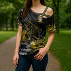 Richmond Tigers Cross Shoulder Shirt Urban Graffiti Street Art - Bold Abstract Spray Paint