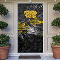 Richmond Tigers Door Cover Urban Graffiti Street Art - Bold Abstract Spray Paint