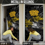 Richmond Tigers Door Cover Urban Graffiti Street Art - Bold Abstract Spray Paint