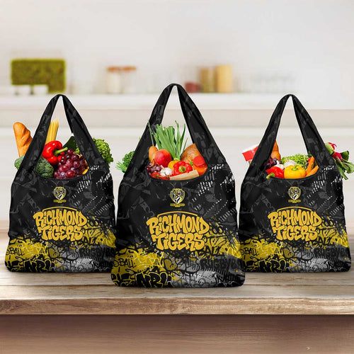 Richmond Tigers Grocery Bag Urban Graffiti Street Art - Bold Abstract Spray Paint