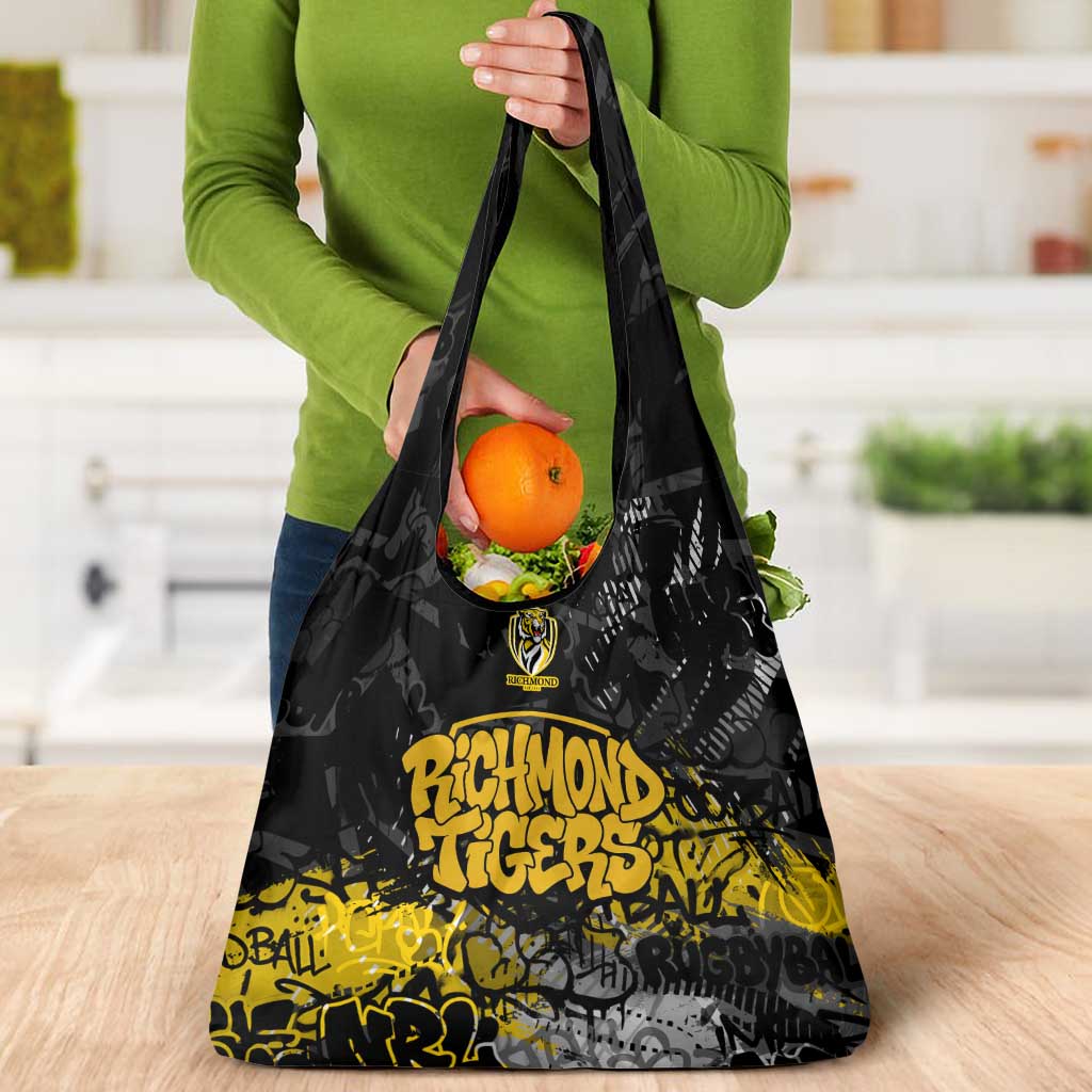 Richmond Tigers Grocery Bag Urban Graffiti Street Art - Bold Abstract Spray Paint