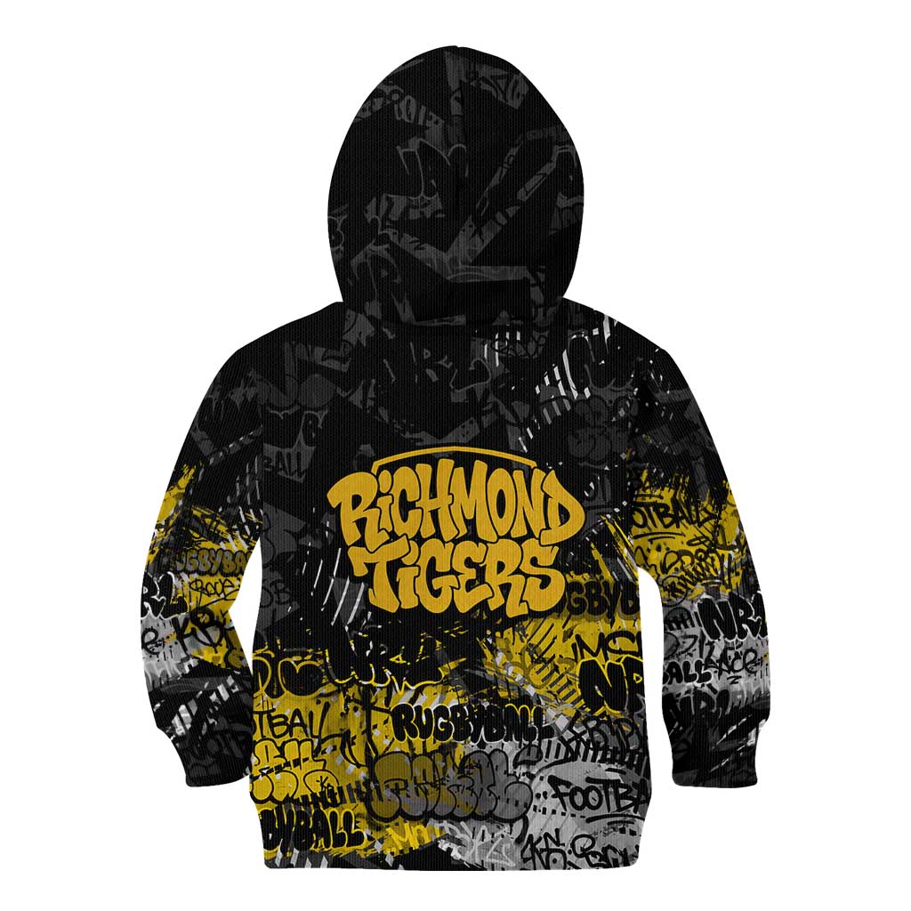 Richmond Tigers Kid Hoodie Urban Graffiti Street Art - Bold Abstract Spray Paint