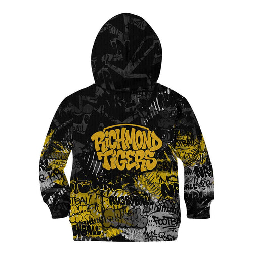 Richmond Tigers Kid Hoodie Urban Graffiti Street Art - Bold Abstract Spray Paint