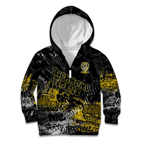 Richmond Tigers Kid Hoodie Urban Graffiti Street Art - Bold Abstract Spray Paint