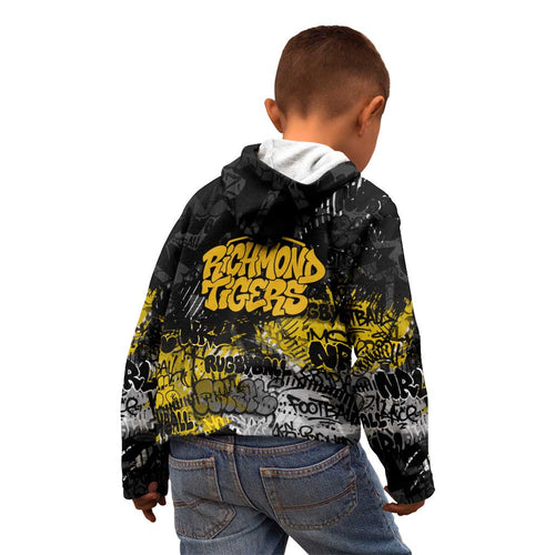 Richmond Tigers Kid Hoodie Urban Graffiti Street Art - Bold Abstract Spray Paint