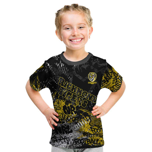 Richmond Tigers Kid T Shirt Urban Graffiti Street Art - Bold Abstract Spray Paint