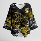 Richmond Tigers Kimono Sleeve Blouse Urban Graffiti Street Art - Bold Abstract Spray Paint