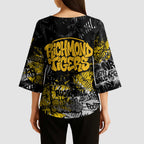 Richmond Tigers Kimono Sleeve Blouse Urban Graffiti Street Art - Bold Abstract Spray Paint