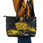 Richmond Tigers Leather Tote Bag Urban Graffiti Street Art - Bold Abstract Spray Paint