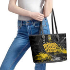 Richmond Tigers Leather Tote Bag Urban Graffiti Street Art - Bold Abstract Spray Paint