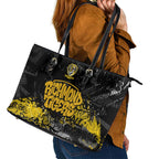 Richmond Tigers Leather Tote Bag Urban Graffiti Street Art - Bold Abstract Spray Paint