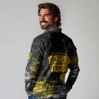 Richmond Tigers Long Sleeve Polo Shirt Urban Graffiti Street Art - Bold Abstract Spray Paint