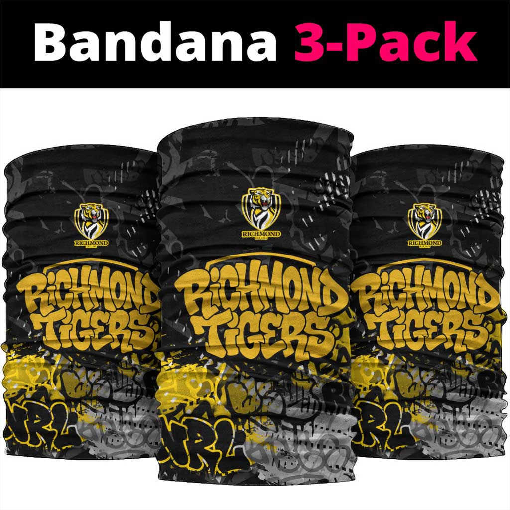 Richmond Tigers Neck Gaiter Urban Graffiti Street Art - Bold Abstract Spray Paint