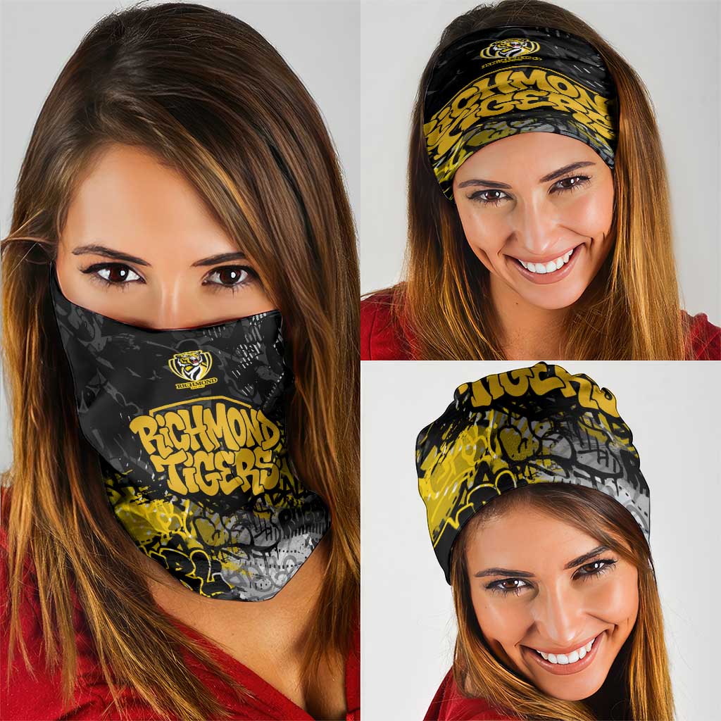 Richmond Tigers Neck Gaiter Urban Graffiti Street Art - Bold Abstract Spray Paint
