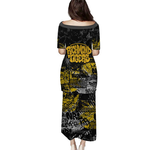 Richmond Tigers Puletasi Urban Graffiti Street Art - Bold Abstract Spray Paint