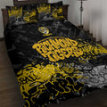 Richmond Tigers Quilt Bed Set Urban Graffiti Street Art - Bold Abstract Spray Paint