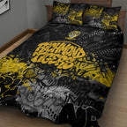 Richmond Tigers Quilt Bed Set Urban Graffiti Street Art - Bold Abstract Spray Paint