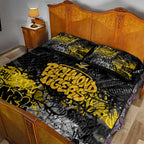 Richmond Tigers Quilt Bed Set Urban Graffiti Street Art - Bold Abstract Spray Paint