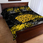 Richmond Tigers Quilt Bed Set Urban Graffiti Street Art - Bold Abstract Spray Paint