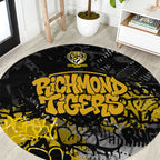 Richmond Tigers Round Carpet Urban Graffiti Street Art - Bold Abstract Spray Paint