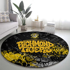 Richmond Tigers Round Carpet Urban Graffiti Street Art - Bold Abstract Spray Paint