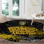 Richmond Tigers Round Carpet Urban Graffiti Street Art - Bold Abstract Spray Paint