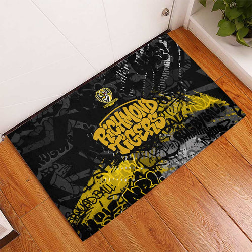 Richmond Tigers Rubber Doormat Urban Graffiti Street Art - Bold Abstract Spray Paint
