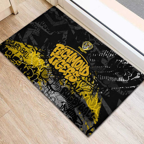 Richmond Tigers Rubber Doormat Urban Graffiti Street Art - Bold Abstract Spray Paint