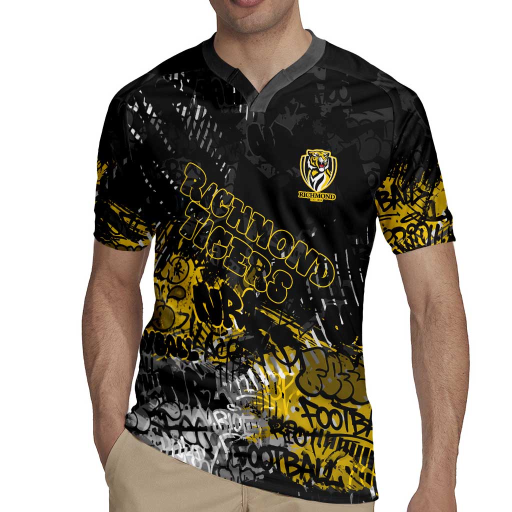 Richmond Tigers Rugby Jersey Urban Graffiti Street Art - Bold Abstract Spray Paint