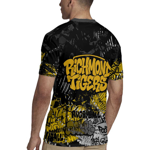 Richmond Tigers Rugby Jersey Urban Graffiti Street Art - Bold Abstract Spray Paint