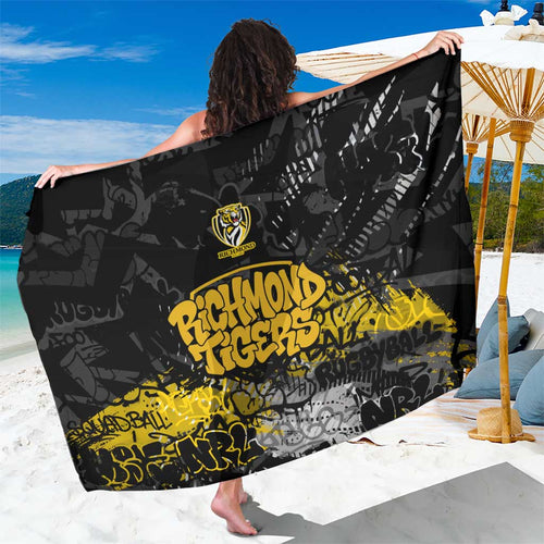 Richmond Tigers Sarong Urban Graffiti Street Art - Bold Abstract Spray Paint