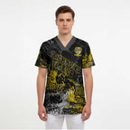 Richmond Tigers Scrub Top Urban Graffiti Street Art - Bold Abstract Spray Paint