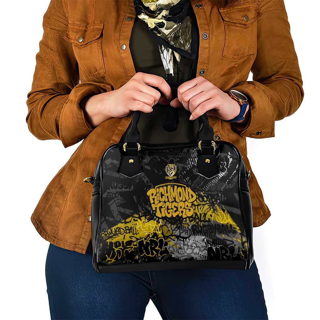 Richmond Tigers Shoulder Handbag Urban Graffiti Street Art - Bold Abstract Spray Paint