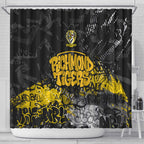 Richmond Tigers Shower Curtain Urban Graffiti Street Art - Bold Abstract Spray Paint