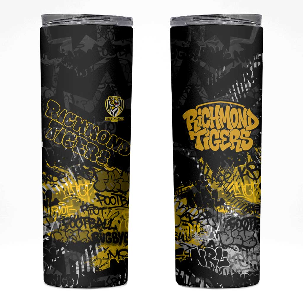 Richmond Tigers Skinny Tumbler Urban Graffiti Street Art - Bold Abstract Spray Paint