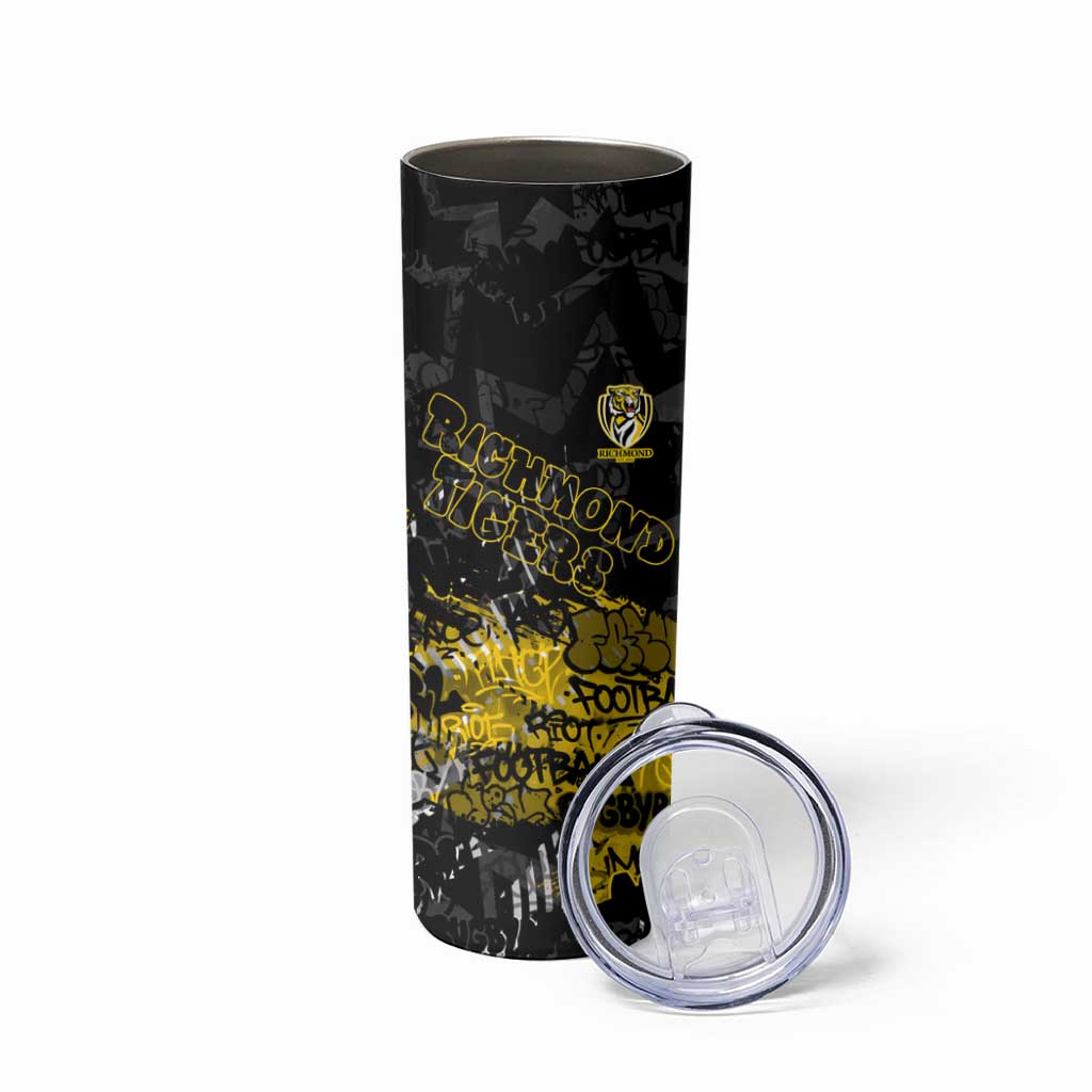 Richmond Tigers Skinny Tumbler Urban Graffiti Street Art - Bold Abstract Spray Paint