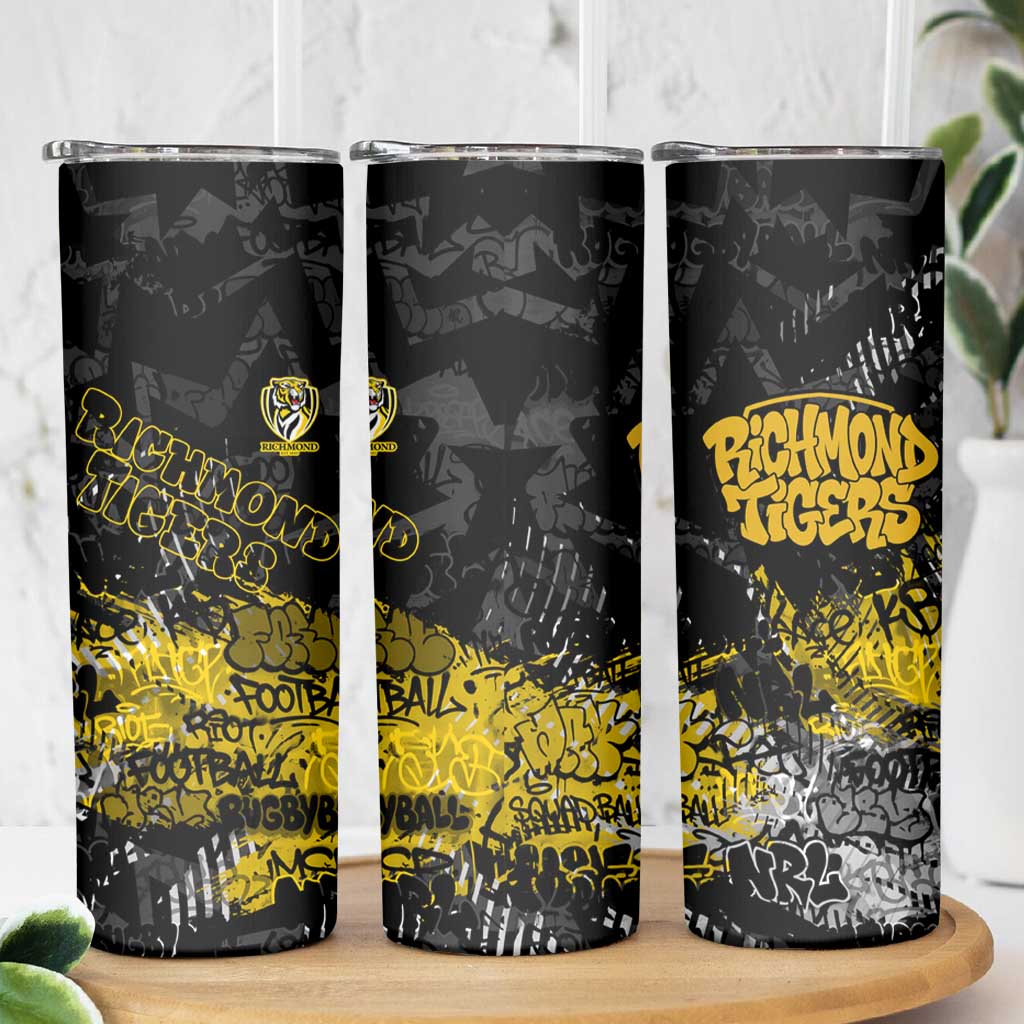Richmond Tigers Skinny Tumbler Urban Graffiti Street Art - Bold Abstract Spray Paint