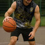 Richmond Tigers Sleeveless Hoodie Urban Graffiti Street Art - Bold Abstract Spray Paint