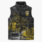 Richmond Tigers Sleeveless Puffer Jacket Urban Graffiti Street Art - Bold Abstract Spray Paint