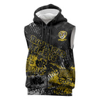 Richmond Tigers Sleeveless Zip Hoodie Urban Graffiti Street Art - Bold Abstract Spray Paint
