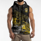 Richmond Tigers Sleeveless Zip Hoodie Urban Graffiti Street Art - Bold Abstract Spray Paint