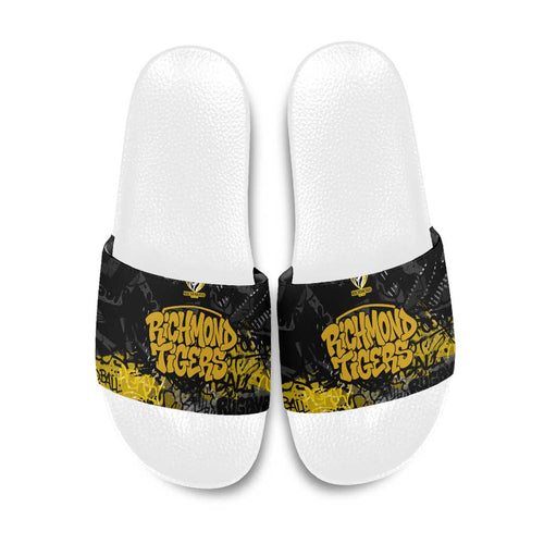 Richmond Tigers Slide Sandals Urban Graffiti Street Art - Bold Abstract Spray Paint