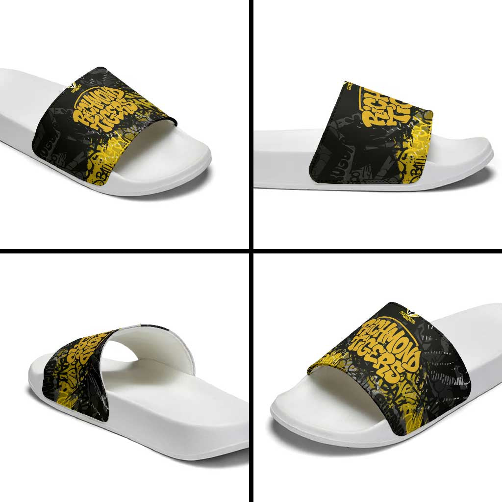 Richmond Tigers Slide Sandals Urban Graffiti Street Art - Bold Abstract Spray Paint