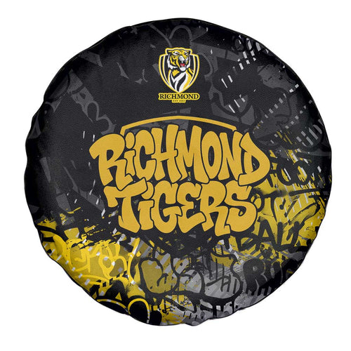 Richmond Tigers Spare Tire Cover Urban Graffiti Street Art - Bold Abstract Spray Paint