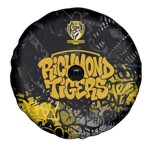Richmond Tigers Spare Tire Cover Urban Graffiti Street Art - Bold Abstract Spray Paint